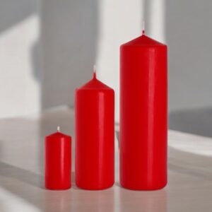 Red Pillar Candles