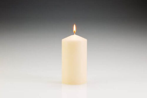 80mm x 150mm Ivory Pillar Candle