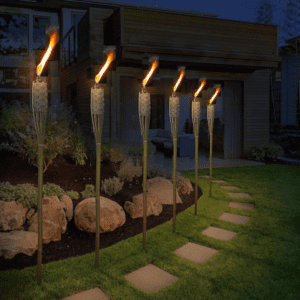 150cm Bamboo Tiki Torch Lifestyle