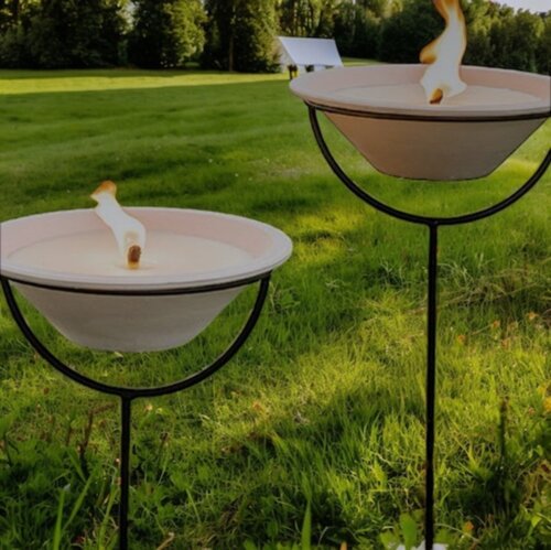 Outdoor Holder For Conical Royal Flame Terracotta Bowl Candle 100cm Tall