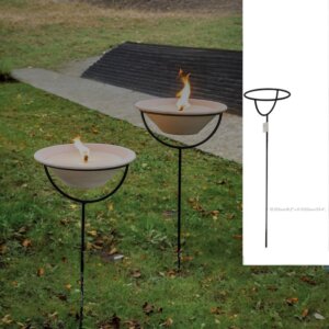 Outdoor Holder For Conical Royal Flame Terracotta Bowl Candle 100cm Tall