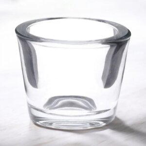 Clear Chunky Glass Tea Light Holder